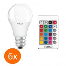 6x OSRAM E27 LED STAR+ CLA RGB dimmbar warmweiß mit Fernbedienung